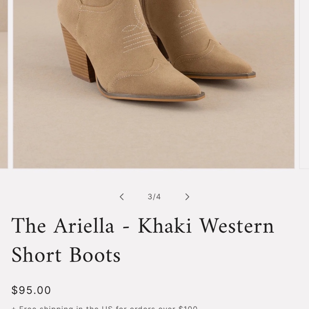 Oasis Society The Ariella - Brown/Tan Western Short Boots - Picture 2 of 11
